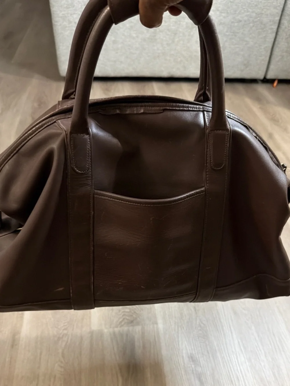 Coach Men's Brown Leather Duffel Bag